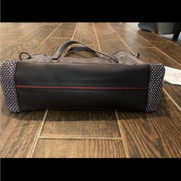 Hammitt nwt large espresso reverse tote crossbody leather handbag with card case - Picture 7 of 8